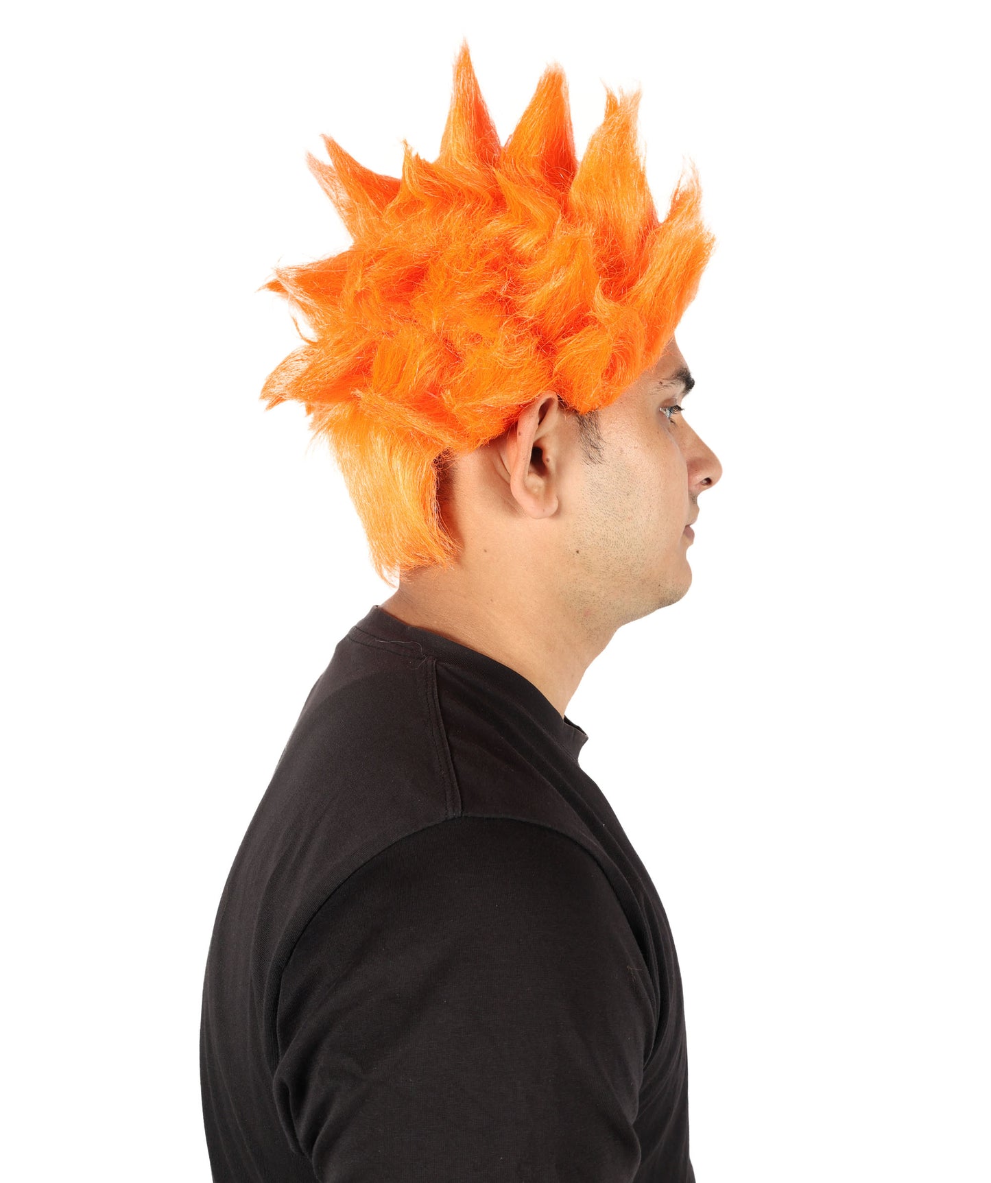 HPO Men’s Anime Young Ninja Nine Tail Yellow Blonde Spiky Wig