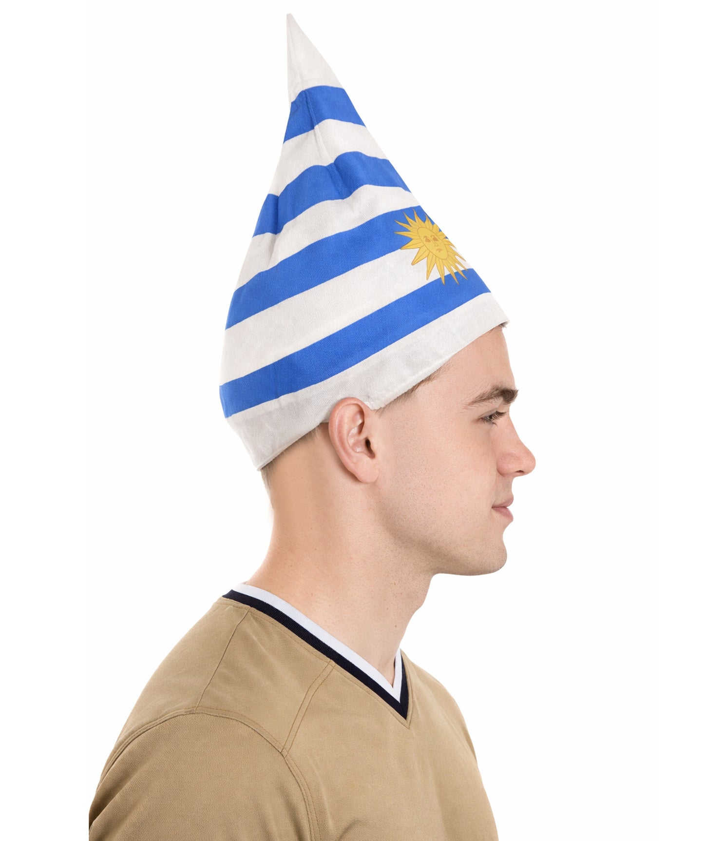 Uruguay Flag Sport Troll Wig | Blue White Latin Wig | Premium Breathable Capless Cap