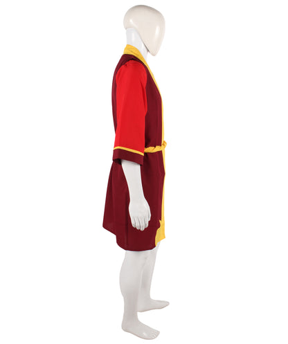 HPO Men's Red Anime Uniform Costume| Perfect for Halloween| Flame-retardant Synthetic Fabric