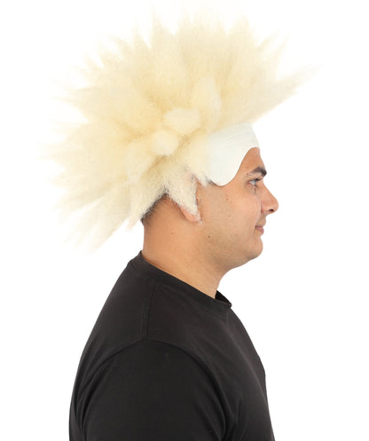 Men's Spiky Clown Theatrical Wig | Multicolor Options | Create of synthetic fiber, massive spiky volume, integrated forehead piece | Party, Halloween, theater, drag, performance, costume events