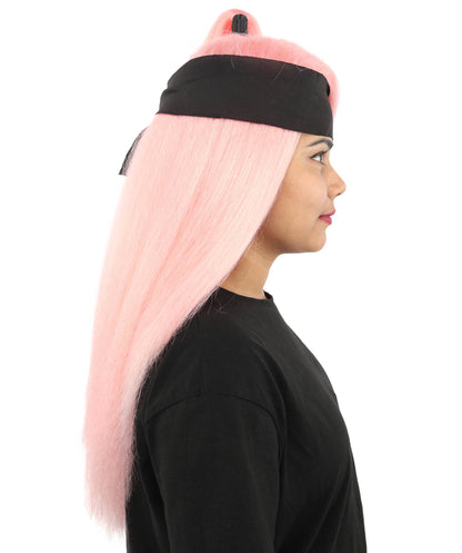 Women's High Ponytail Ninja Wig | Multiple Color Options | Create of synthetic fiber, long straight texture with top-tied fountain, breathable base | Cosplay, Halloween, theater, party, performance, costume events