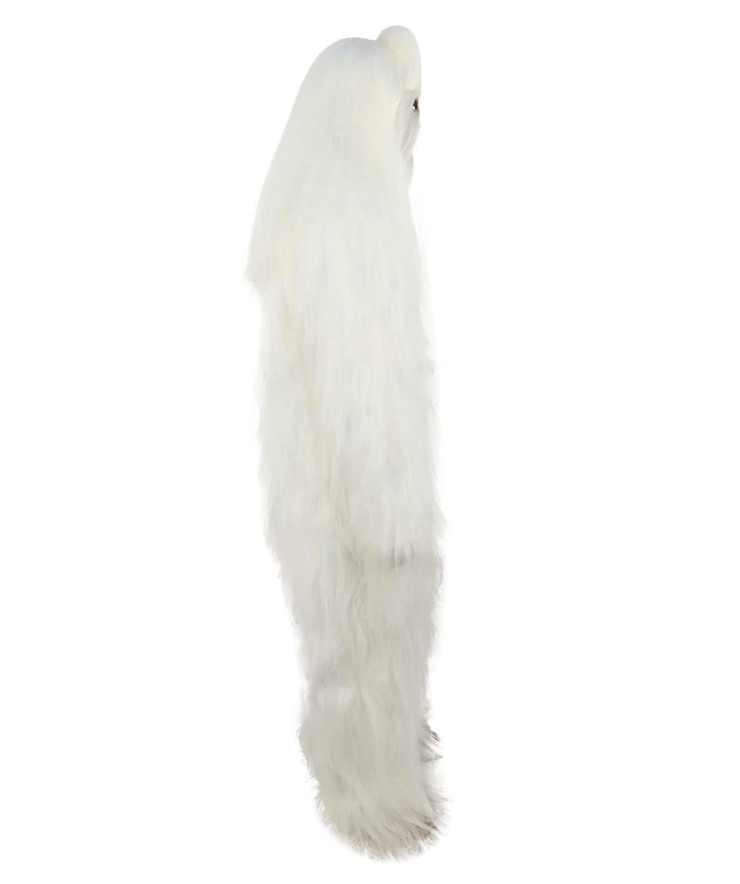 HPO Unisex Extreme Hairy Person Costume, Mask and Bundle - Full-Body Hair Suit Extra-Long Ash Brown Costume Wig for Halloween, Cosplay & Parties