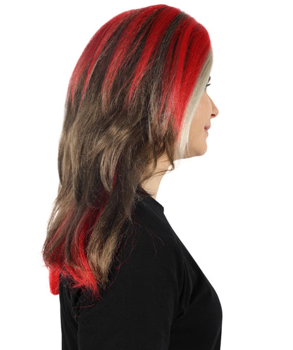 HPO Women Retro 90s Pop Star Wig in Multiple Chic with Bold Curls and Glamorous Flair for a Standout Look,Premium Breathable Capless Cap