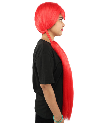 HPO Women's Extra Long Pigtail Wig | Multicolor Options | Floor Length Straight Twin Tails with Bangs, Heat Friendly Synthetic Fiber & Adjustable Cap | Halloween, Fairy Roleplay, Magical Girl Theme, Theater & Carnival