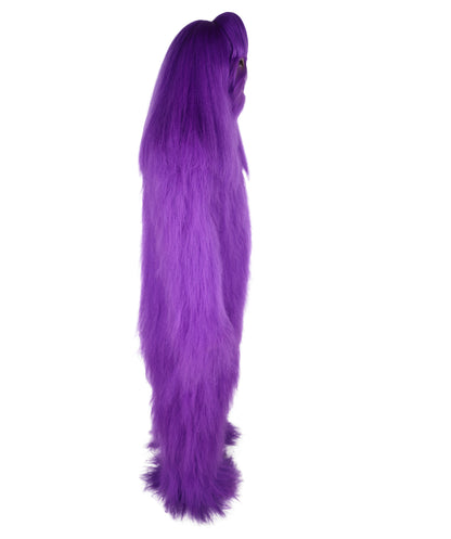 HPO Unisex Extreme Hairy Person Costume, Mask and Bundle - Full-Body Hair Suit Extra-Long Ash Brown Costume Wig for Halloween, Cosplay & Parties