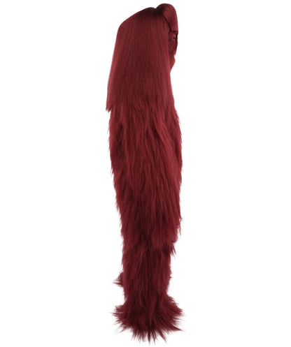 HPO Teen Extreme Hairy Person Costume Bundle & Mask Set - Full-Body Hair Suit Extra-Long Costume Wig for Halloween, Cosplay & Parties - Multiple Color Options