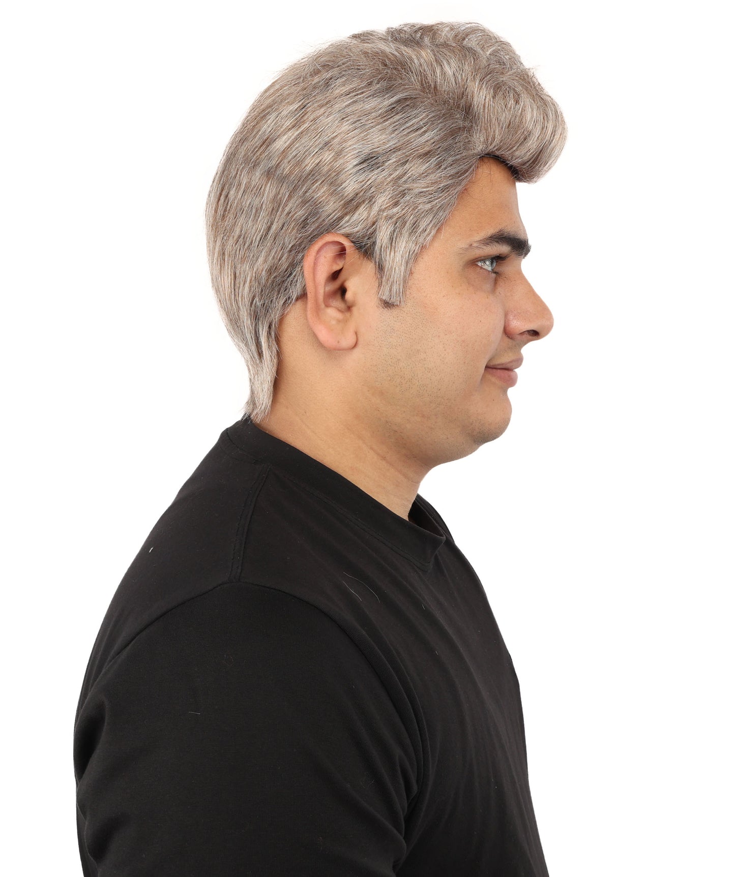 HPO Men's Heavy Metal Rocker Multicolor Wig | Multi-tonal hue, create of synthetic fiber, messy spiked texture with tapered back, breathable base | Party, Halloween, theater, drag, performance, costume events