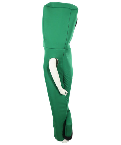 HPO Teen Pixelated Green Monster Dress | Block Pattern Digital Look Outfit for Halloween, Cosplay, and Themed Party Events
