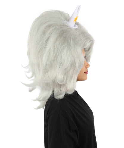 HPO Adult Women's Long Red Bob Wig | Straight Shoulder-Length Black Hair with Blunt Bangs, Included Accessory Set & Breathable Cap | Halloween, Anime Roleplay, Costume Party & Daily Wear