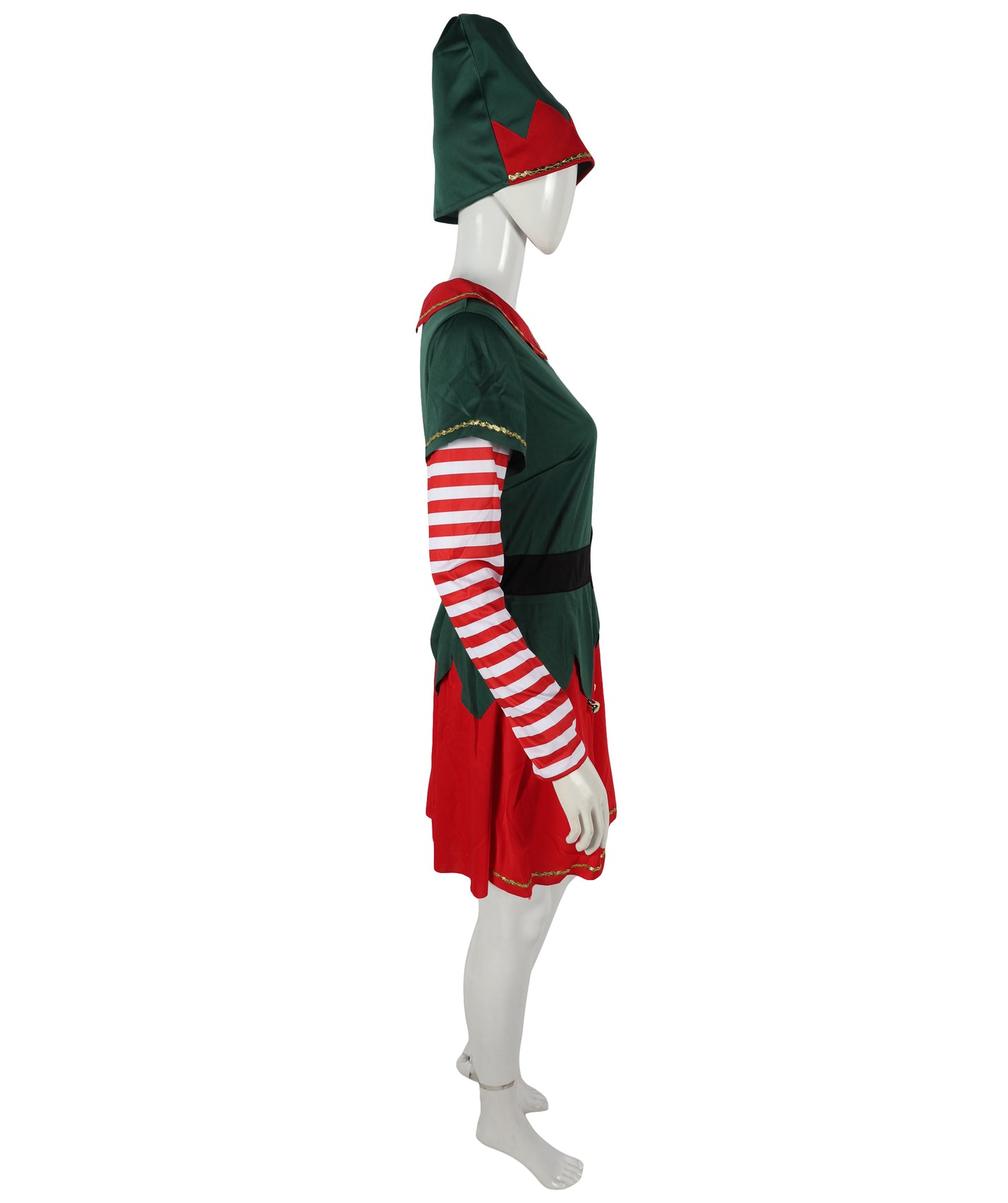 HPO Adult & Teen Women’s Inflatable Elf Costume | Red & Green Christmas Outfit | Holiday Party, Cosplay & Themed Event Costume