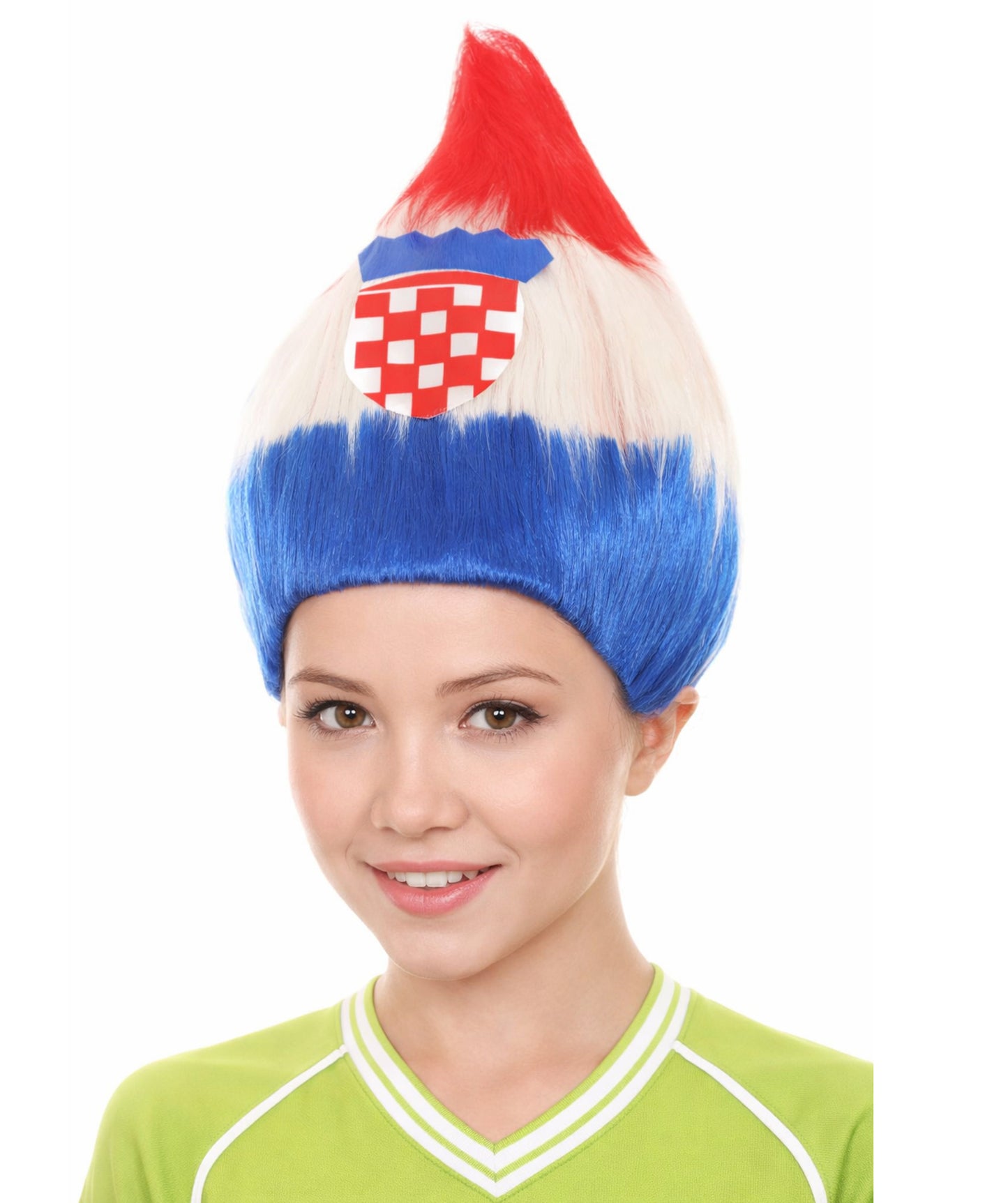 Egypt Flag Sport Afro Wig | Mid Eastern Play Event Halloween Wig