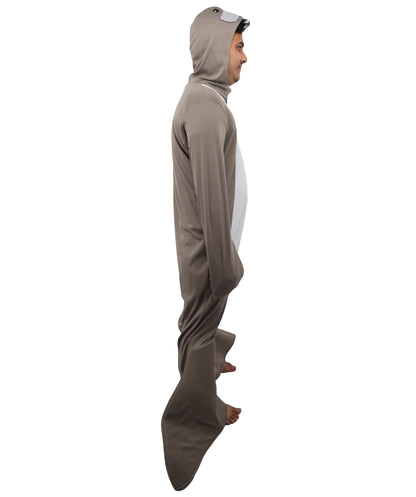 HPO Men's Ocean Animal & Sea Creature Jumpsuit Grey Costume | Fun, Vibrant Outfits for All Ages