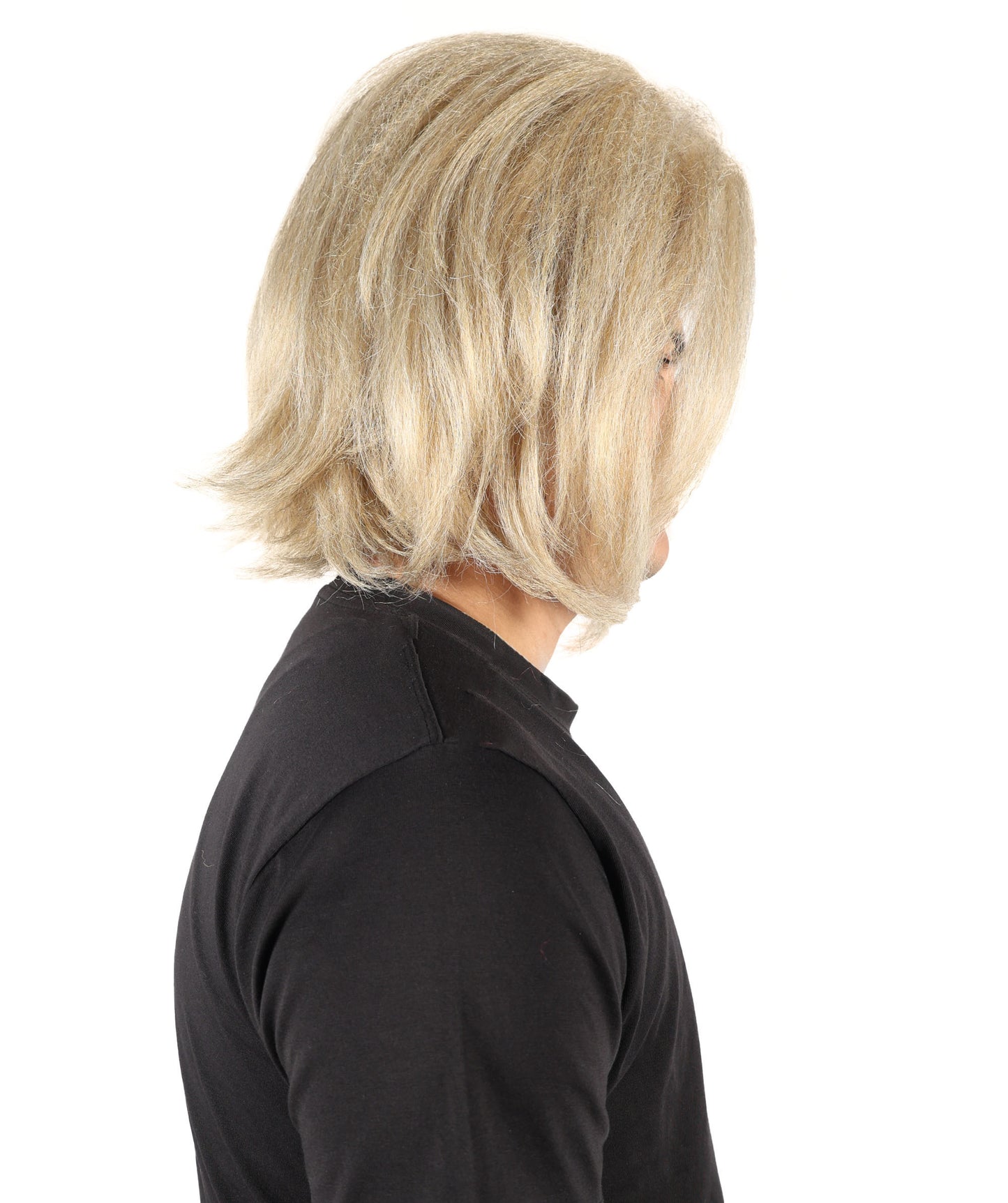 HPO Adult Men’s Blonde Spiky Wig | Bold Martial Arts Fighter Inspired Hairstyle  | Flame-retardant Synthetic Fiber
