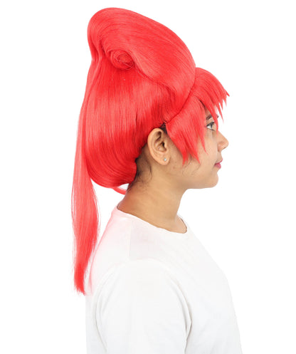HPO Adult Women's Avant-Garde Bouffant Wig | Multiple Color Options | Create of synthetic fiber, massive smooth updo with micro bangs, breathable base | Party, Halloween, theater, drag, performance, costume events
