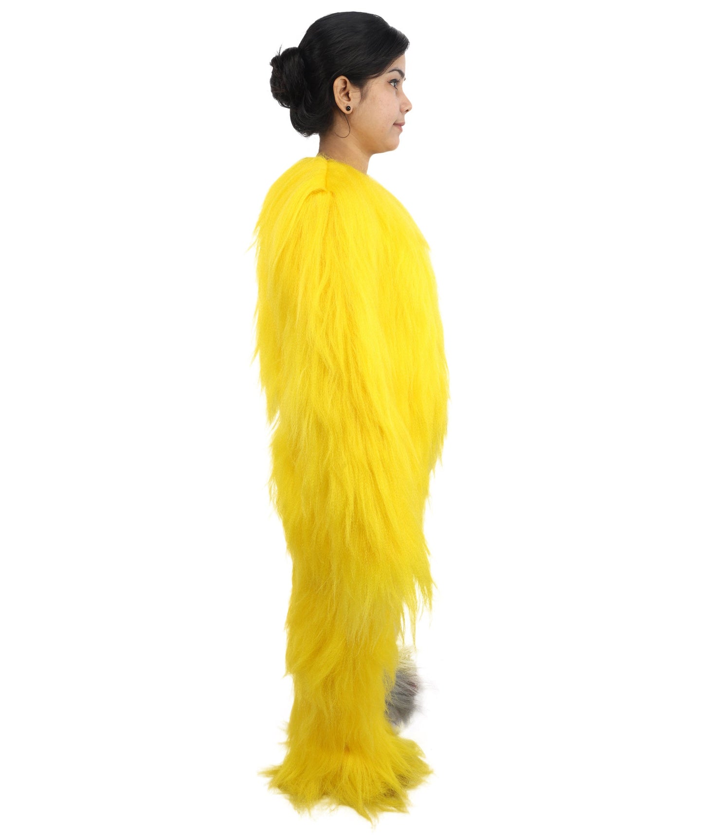 HPO Teen Extreme Hairy Person Two Part Costume, Mask and Bundle Set - Full-Body Hair Suit Extra-Long Costume Wig for Halloween, Cosplay & Parties - Multiple Color Options