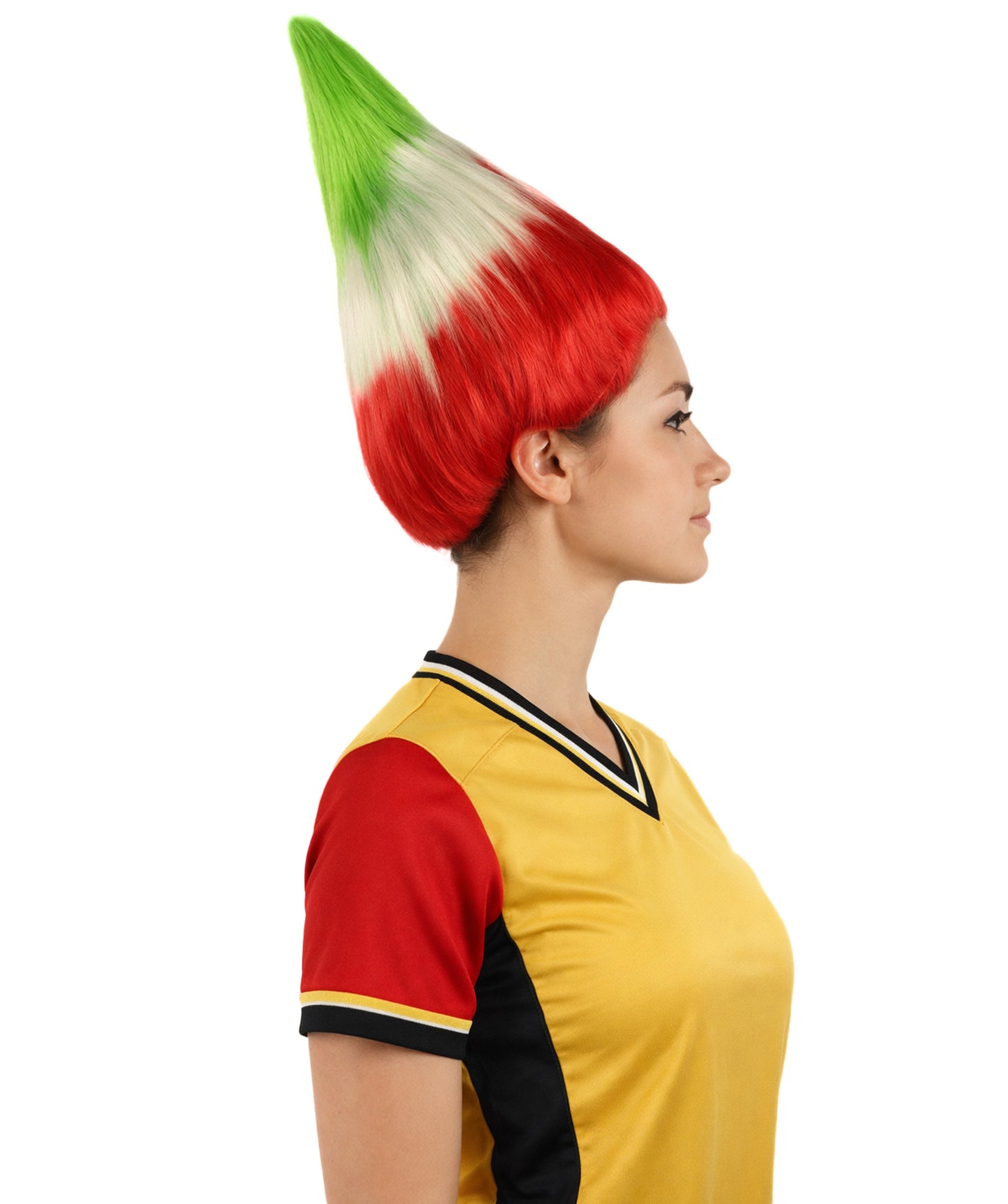 Women's Iran Flag Troll Wigs | National Pride | Premium Breathable Capless Cap