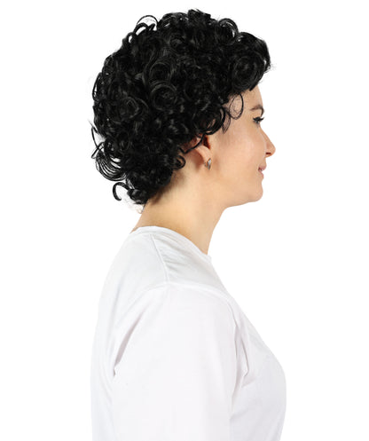 Woman's Wig | Curly Multicolor Short Celebrity Wig | Premium Breathable Capless Cap