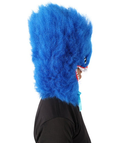 HPO Adult Furry Blue Monster Full-Body Costume with Scary Mask| Perfect for Halloween| Flame-retardant Synthetic Fabric
