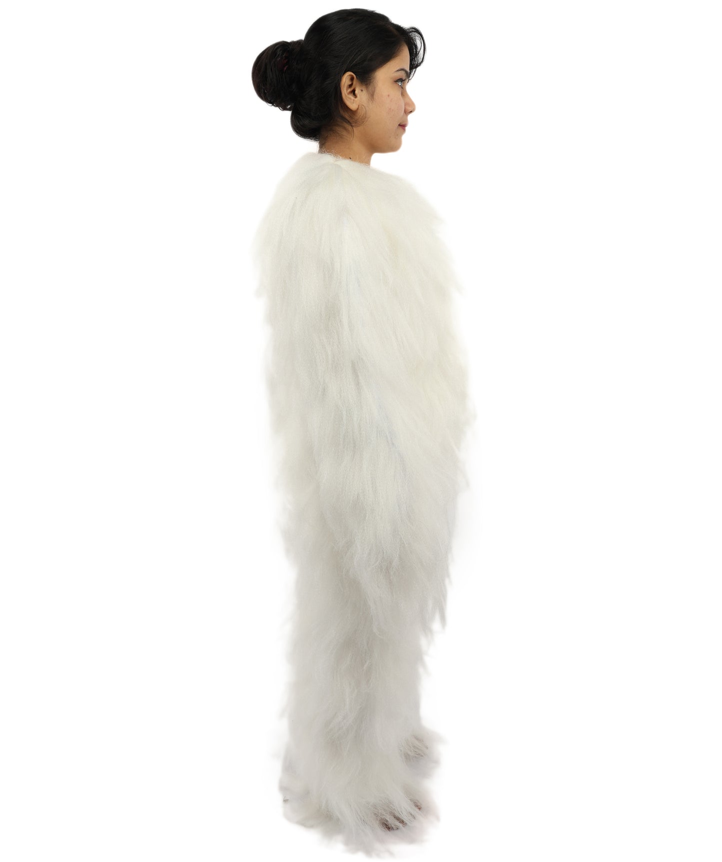 HPO Teen Extreme Hairy Person Costume Bundle & Mask Set - Full-Body Hair Suit Extra-Long Costume Wig for Halloween, Cosplay & Parties - Multiple Color Options