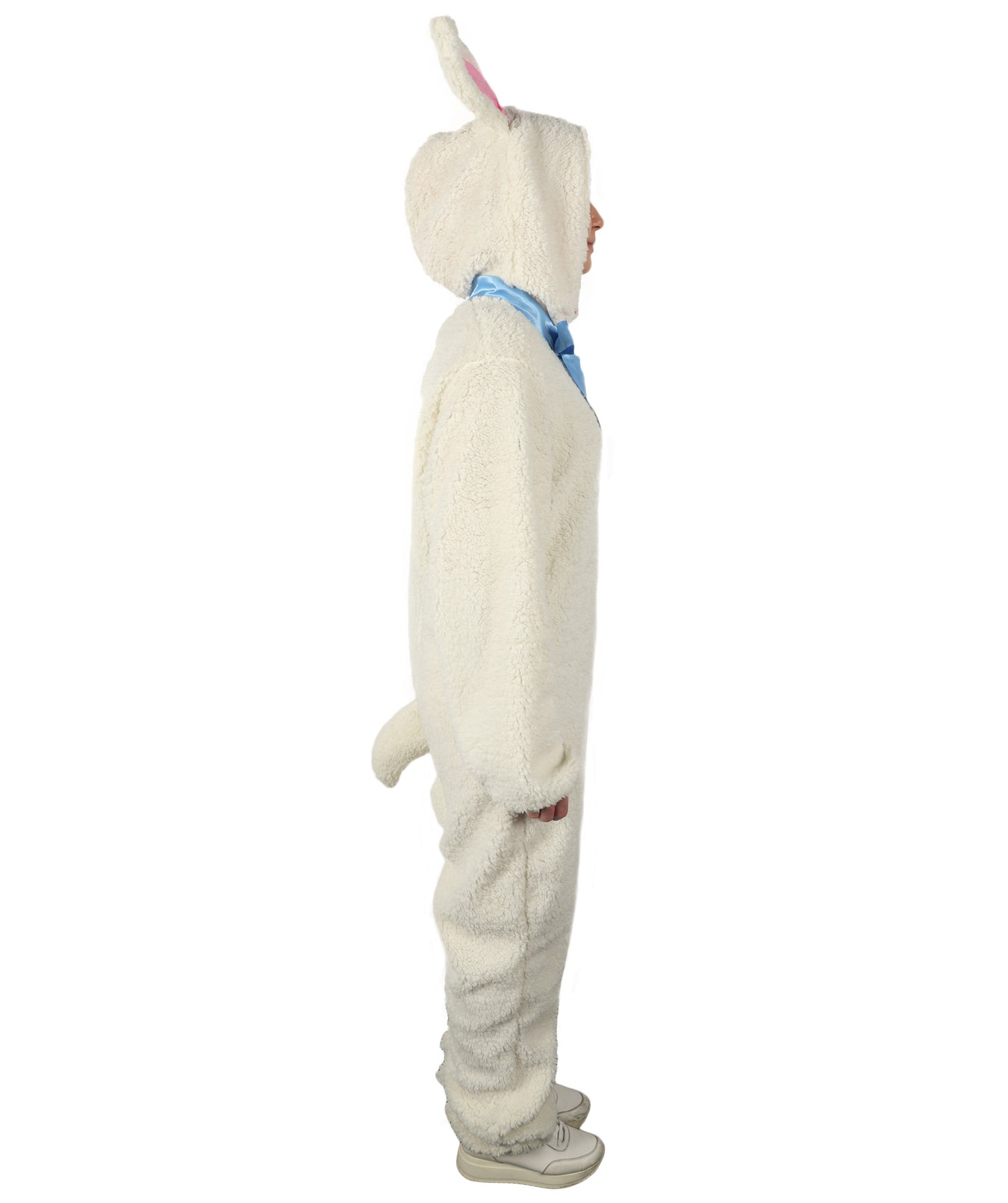 HPO Unisex White Long Lamb Wig and Costume | Suitable for Halloween | Flame-retardant Synthetic Fabric