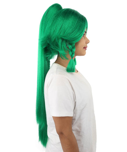 HPO Adult Women's Alien Nature Spirit Hair | Multiple Color Options | Soft Textured Bob with Beaded Braids, Heat Resistant Synthetic Fiber & Breathable Mesh | Halloween, Fantasy Roleplay, Themed Party, Theater & Carnival