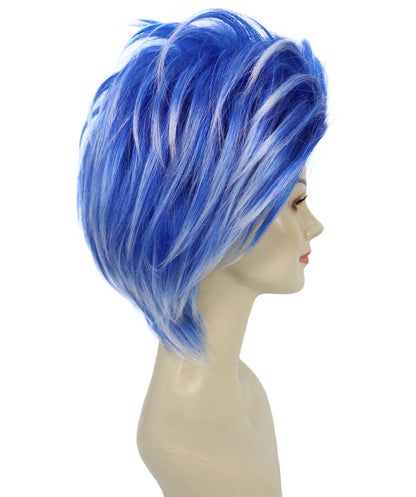 Unisex Blue Crazy Wig for Party & Halloween | Funky Synthetic Hair Wig for Adults & Teens