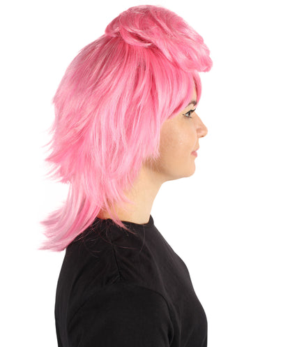 HPO Women's Anime Estranged Daughter Pink Wig | Perfect for Halloween | Flame-retardant Synthetic Fiber