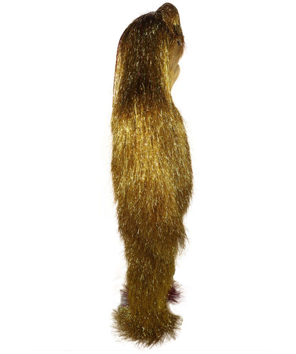 HPO Teen Extreme Hairy Two Part Costume Bundle & Mask Set - Full-Body Hair Suit Extra-Long Costume Wig for Halloween, Cosplay & Parties - Multiple Color Options