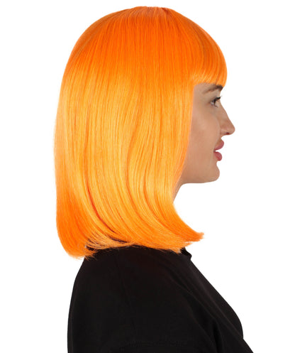 HPO Women's Shoulder Length Bob Wig Collection | Straight Halloween Wig Multiple Color Option | Premium Breathable Capless Cap