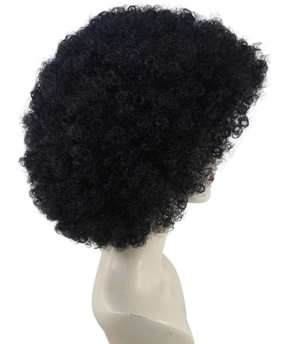 HPO Adult Women's EG Black Afro Wig – Classic Curly Wigs Themed Events, Perfect for 70s Disco, Halloween and Cosplay, Theater and Themed Parties