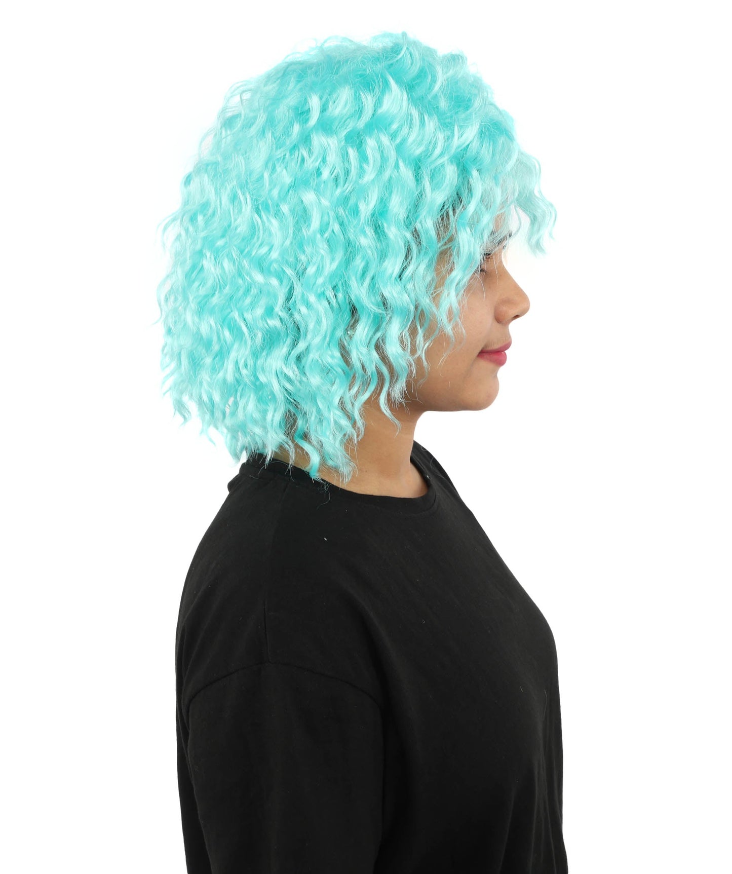 HPO Adult Women's Messy Teased Spiky Multicolor Wig | Curly Two-tone vibrant hue, create of synthetic fiber, extreme textured volume, breathable capless base | Party, Halloween, theater, drag, performance, costume events