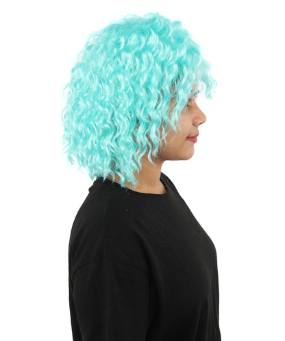 HPO Adult Women's Messy Teased Spiky Multicolor Wig | Curly Two-tone vibrant hue, create of synthetic fiber, extreme textured volume, breathable capless base | Party, Halloween, theater, drag, performance, costume events