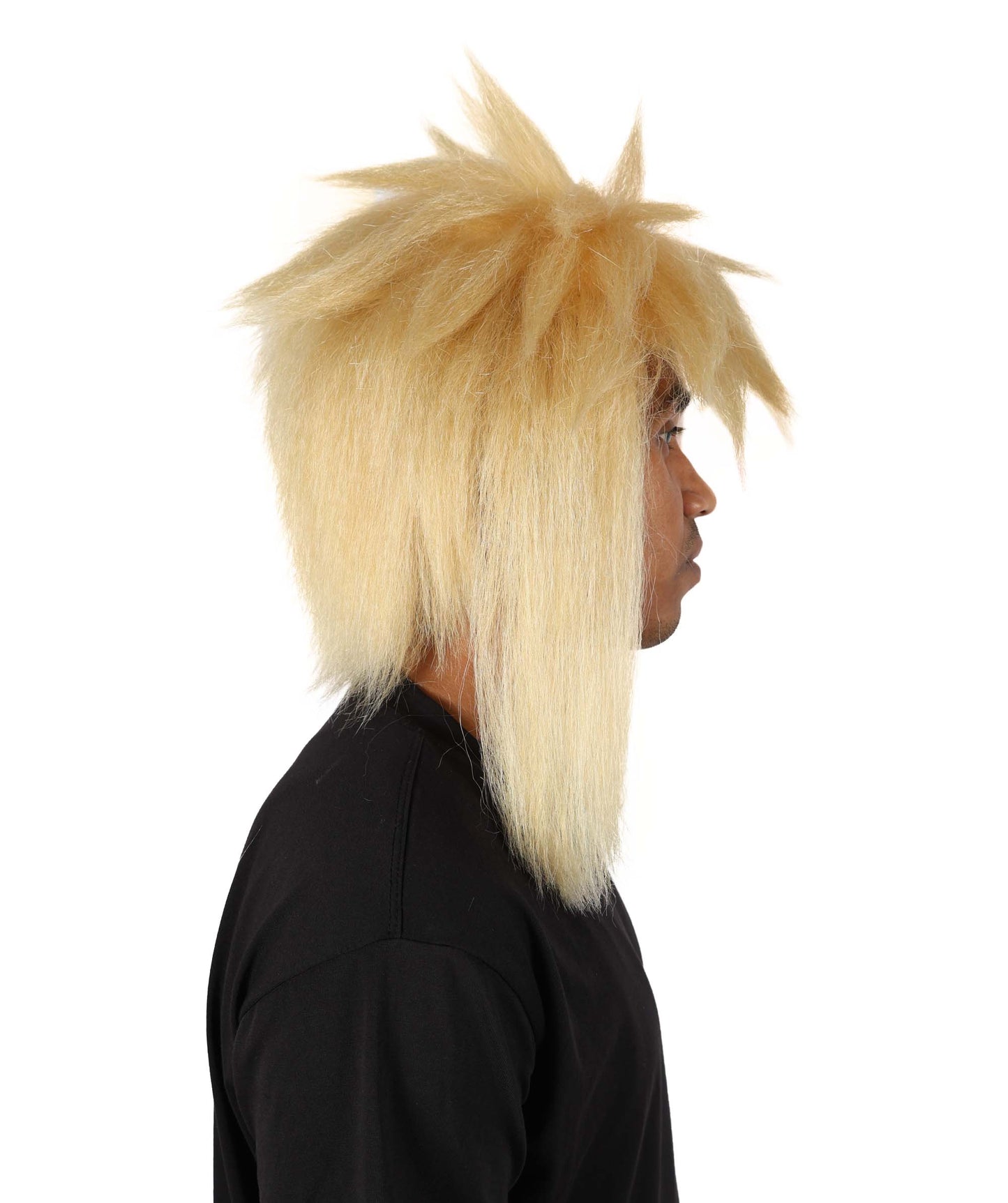 HPO Adult Men'S Anime Blonde Fluffy Cosplay Wig | Spiky Layered Hairpiece for Halloween Carnival Role Play Party Fun