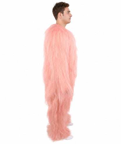 HPO Unisex Extreme Hairy Person Costume, Mask and Bundle - Full-Body Hair Suit Extra-Long Ash Brown Costume Wig for Halloween, Cosplay & Parties