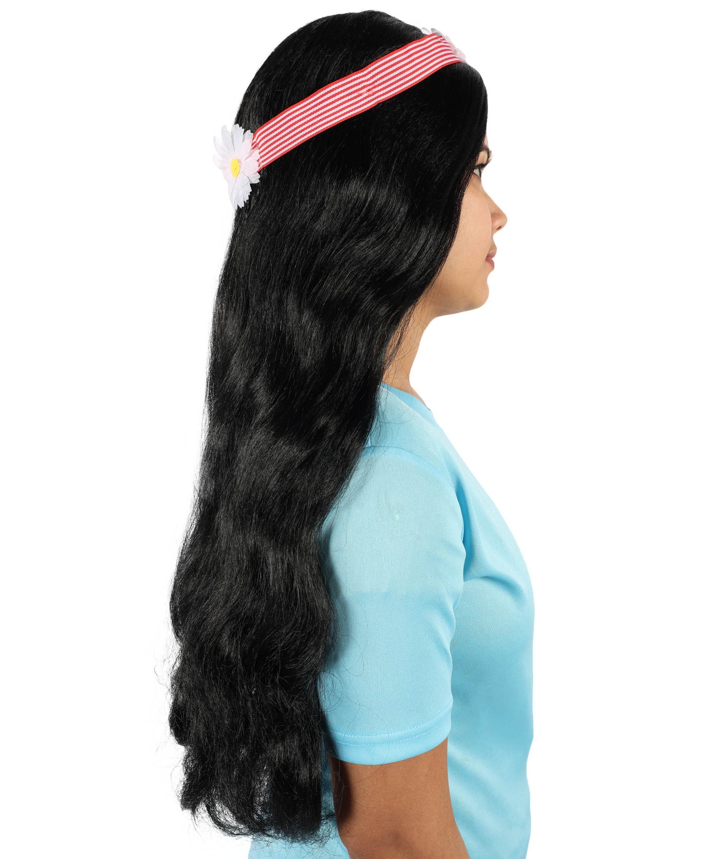 HPO Women's 60's Long Multiple Hippie Groovy Wig, Flame-retardant Synthetic Fiber