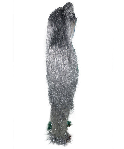 HPO Teen Extreme Hairy Two Part Costume Bundle & Mask Set - Full-Body Hair Suit Extra-Long Costume Wig for Halloween, Cosplay & Parties - Multiple Color Options