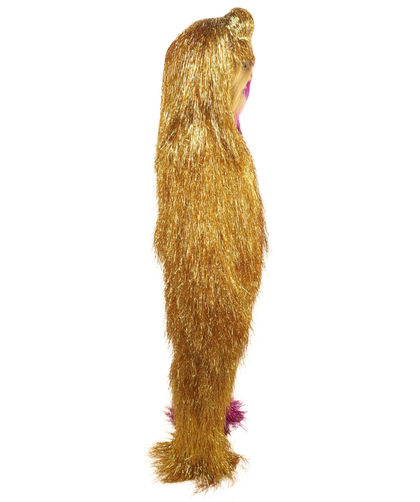 HPO Teen Extreme Hairy Two Part Costume Bundle & Mask Set - Full-Body Hair Suit Extra-Long Costume Wig for Halloween, Cosplay & Parties - Multiple Color Options