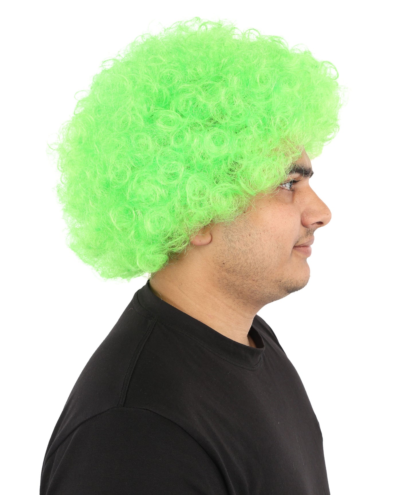 HPO Men's Afro Style Clown Wig with Standard Cap  | Flame-Retardant Synthetic Fiber | Ideal for Parties, Cosplay, and Themed Events