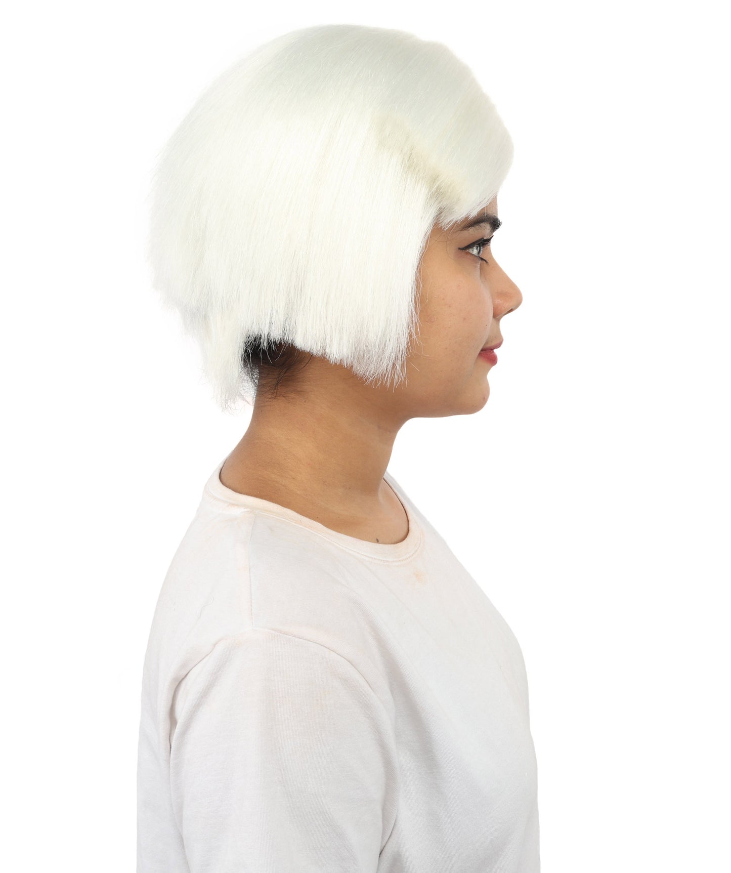 HPO Women’s Neon Yellow Bob Wig with Bangs—Bright Straight Cut Wig | Celebrity Inspired Hairpiece for Party, Halloween and Cosplay