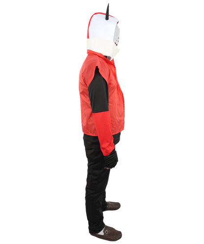 HPO Wasteland Rogue Tactical Gear Red & Black Costume | Structured NW and S.Fur Fabric Featuring Industrial Black and Red Contrast | Versatile for Costume Events, Stage Shows, and Epic Fantasy Parties