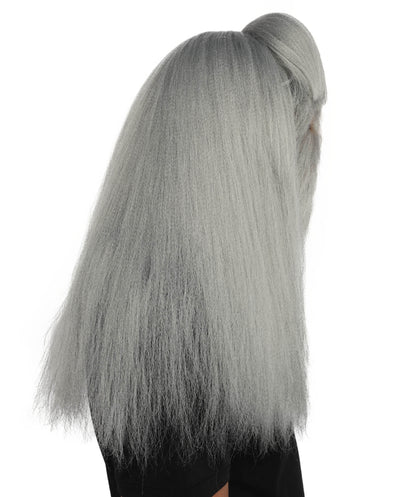 HPO Unisex Extreme Hairy Person Costume, Mask and Bundle - Full-Body Hair Suit Extra-Long Ash Brown Costume Wig for Halloween, Cosplay & Parties