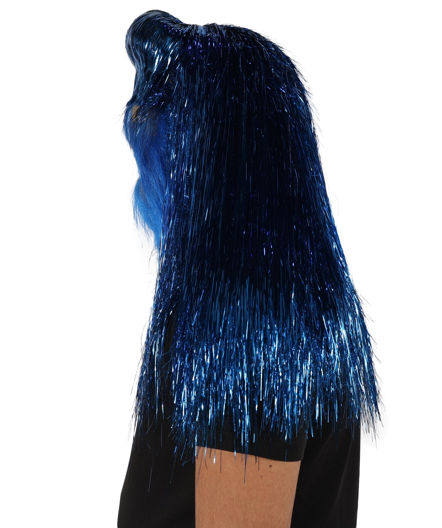 HPO UnisexTinsel Hairy Costume, Bundle & Mask Set | Full-Body Suit & Matching Mask | Long Hair Funny Costume for Halloween, Performers, Cosplay & Mascots | Multicolor Options