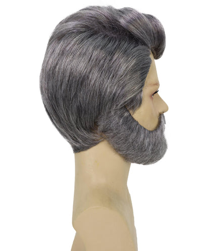 HPO Adult Men's Game inspired Silver Grey Wig | Ideal for Sporty & Casual Looks| Flame-retardant Synthetic Fiber