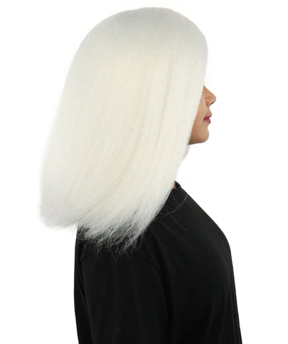 HPO Adult Women's Long Rounded Cartoon Hair Wig | Multiple Color Options | Bubble Bob, Deep Side Part, Heat Friendly Synthetic Strands & Breathable Net | Fancy Dress, Stage Show, Animated Character Events, Halloween & Festival