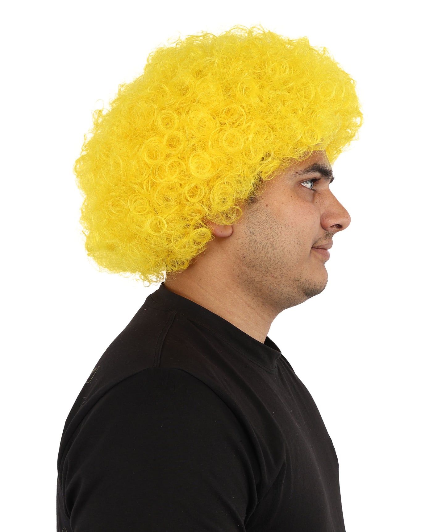 HPO Men's Afro Style Clown Wig with Standard Cap  | Flame-Retardant Synthetic Fiber | Ideal for Parties, Cosplay, and Themed Events