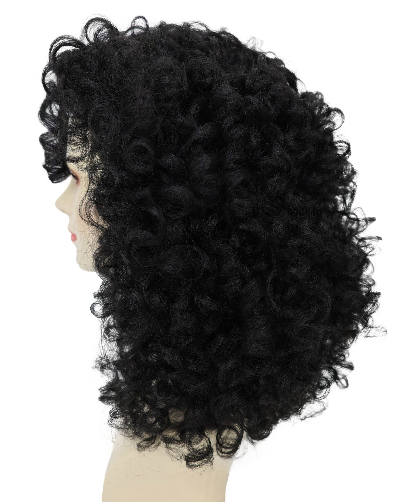 Women’s Full Volume Curly Black Afro Wig | Natural Look Costume & Fashion Wig | Ideal for Halloween | Breathable Capless Cap