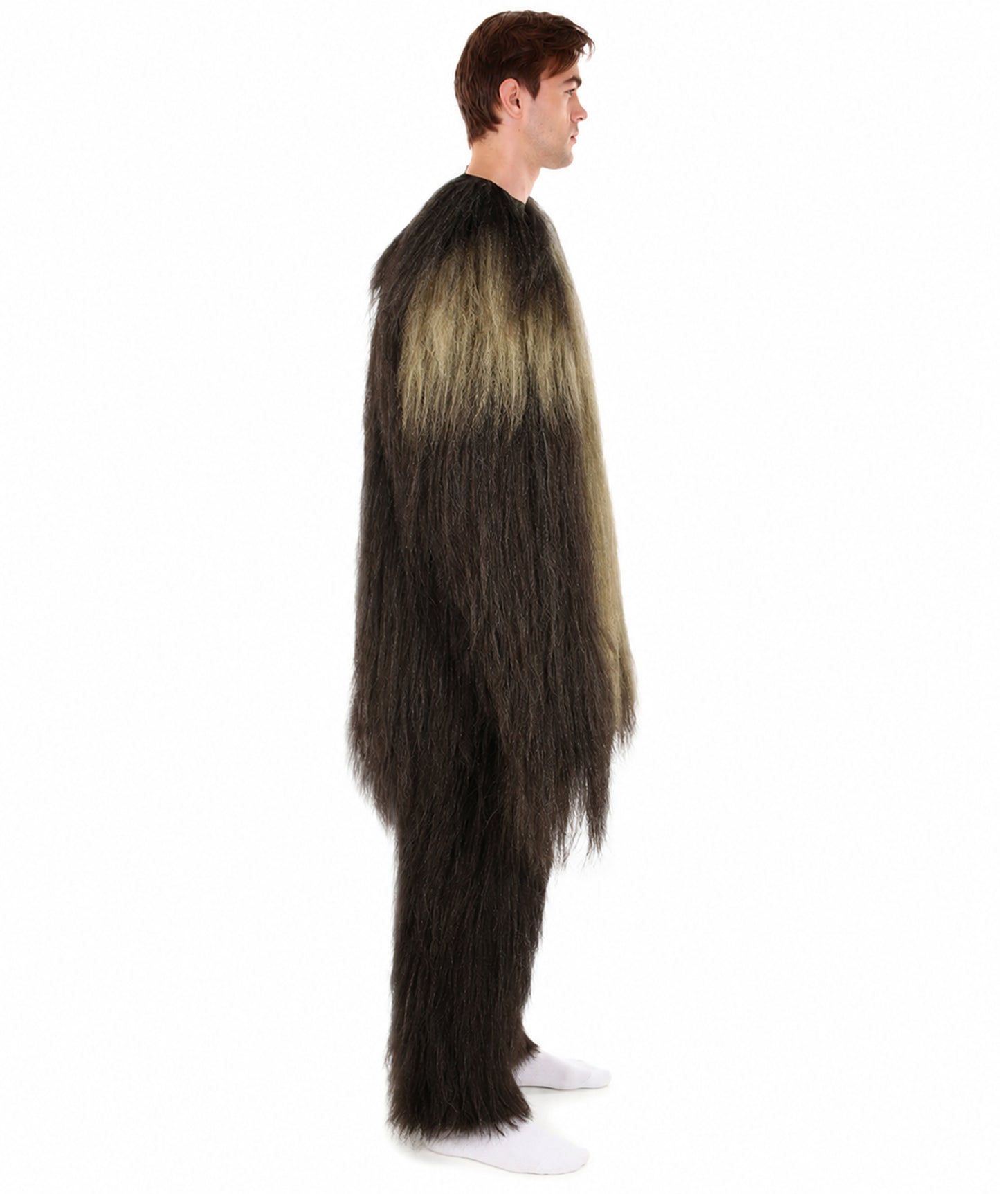 Long Hairy Elder Warrior Ape Military Leader Resistance Fighter Costume | Brown & Blonde Cosplay Costume
