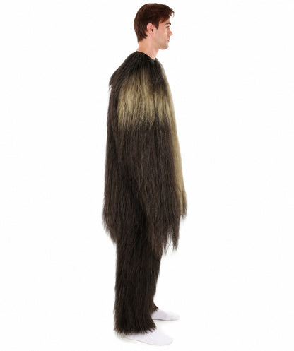 Long Hairy Elder Warrior Ape Military Leader Resistance Fighter Costume | Brown & Blonde Cosplay Costume