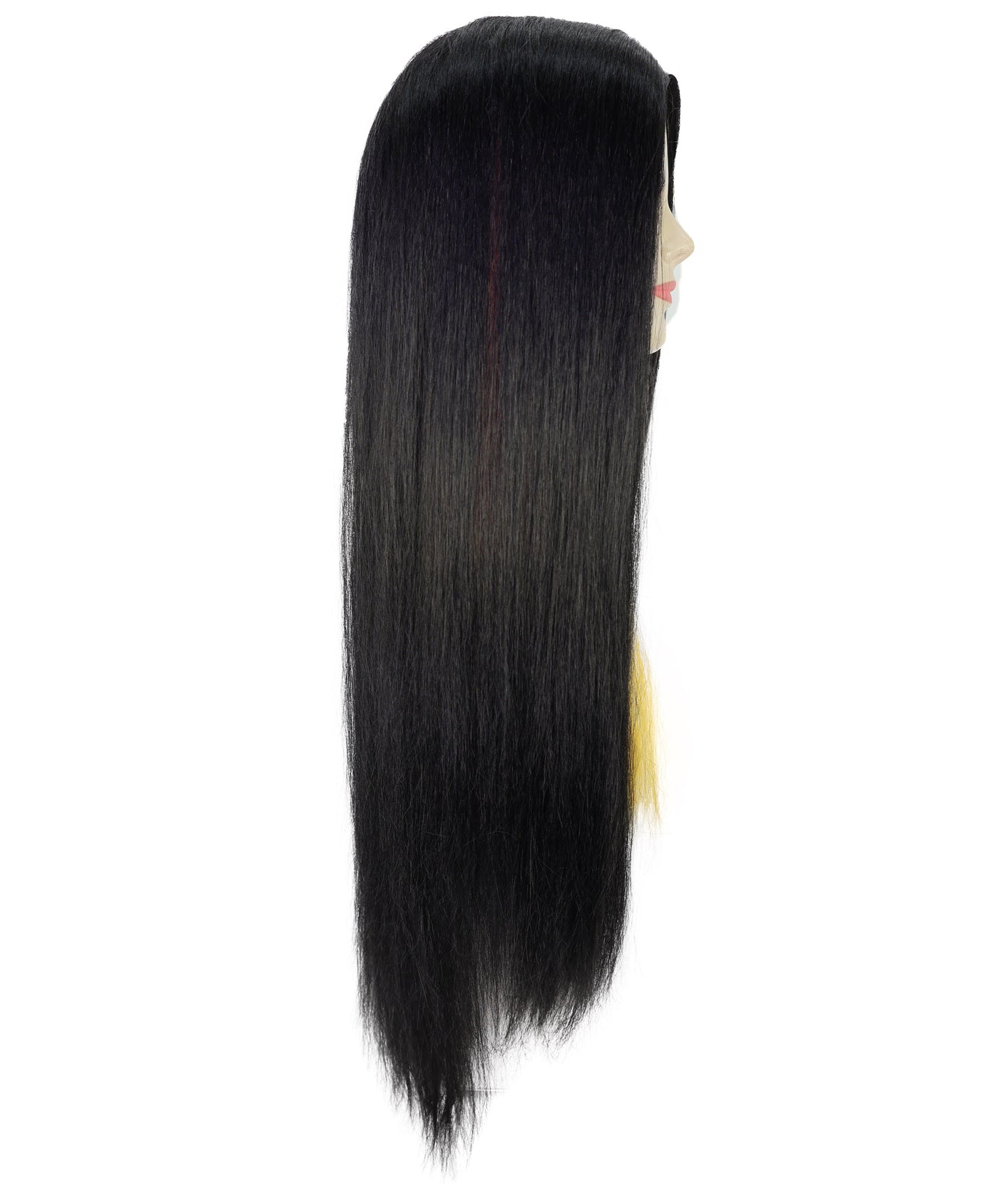 HPO Unisex Multiple Color Long Straight Wig | Bold Halloween Costume Hair | Breathable Capless Cap