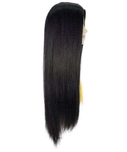 HPO Unisex Multiple Color Long Straight Wig | Bold Halloween Costume Hair | Breathable Capless Cap